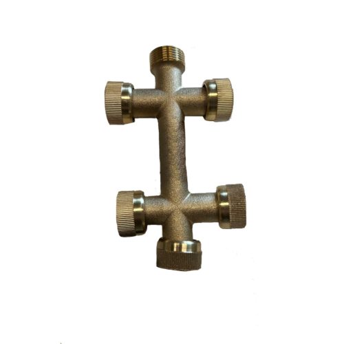 Colortap Manifold Double Cross Brass 1"