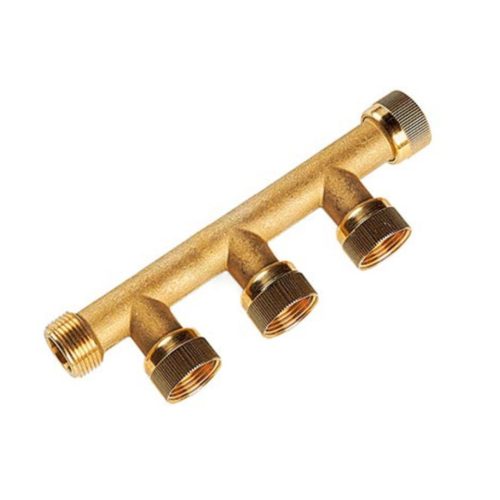 Colortap Manifold Brass 3 Way 1"