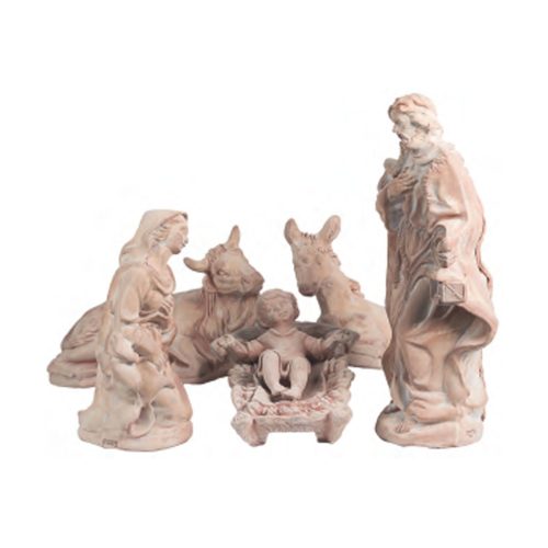 Nativity In Terracotta - Set 5 Pieces